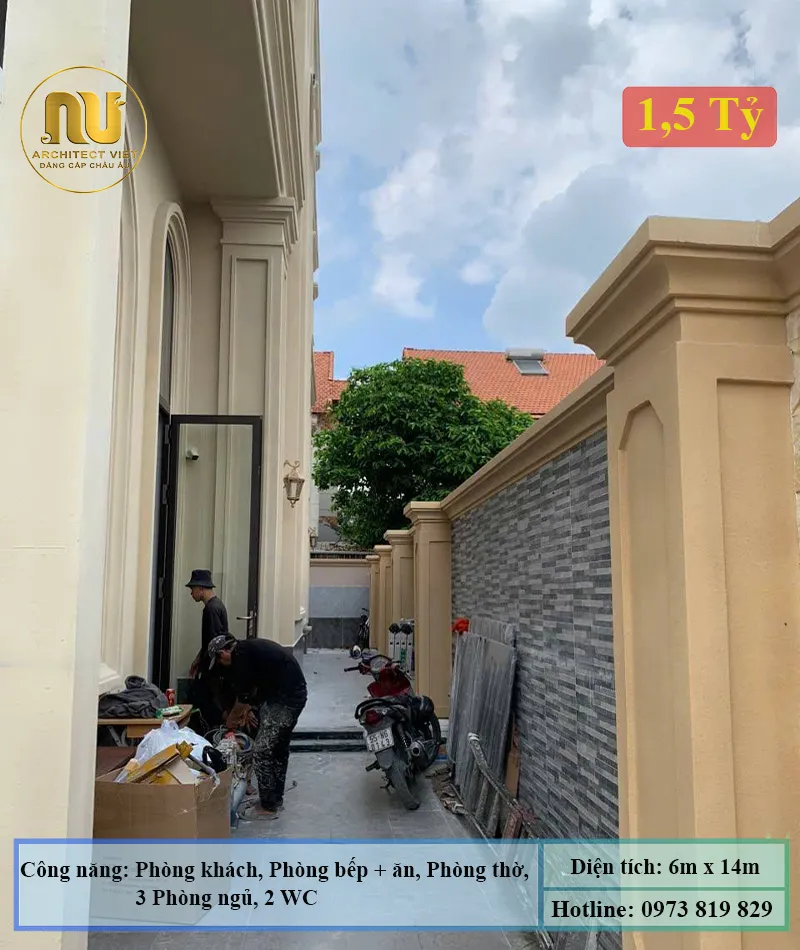 Mẫu nhà 6x14m đẹp