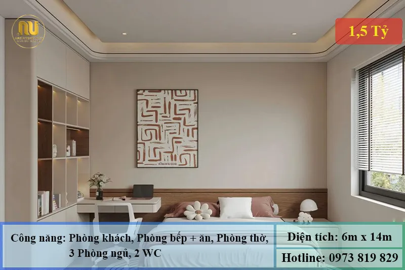 Mẫu nhà 6x14m đẹp