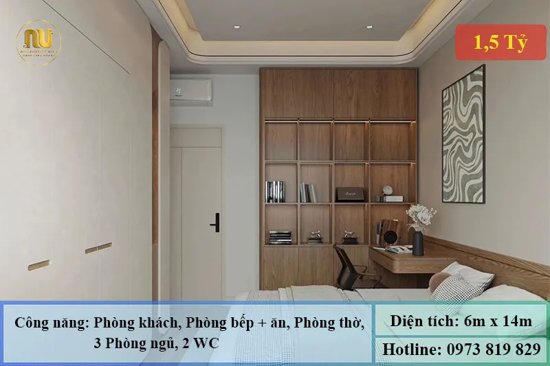 Mẫu nhà 6x14m đẹp