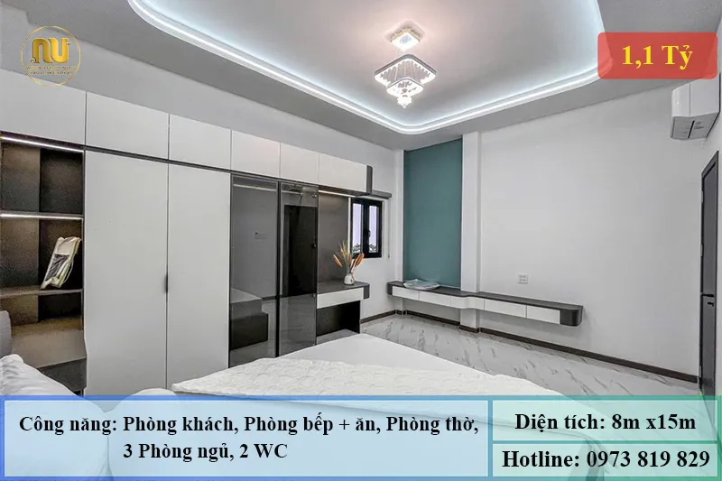 Mẫu Nhà 8x15 1 Tầng 