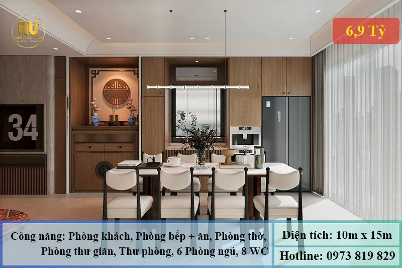 Mẫu nhà biệt thự ngang 10m