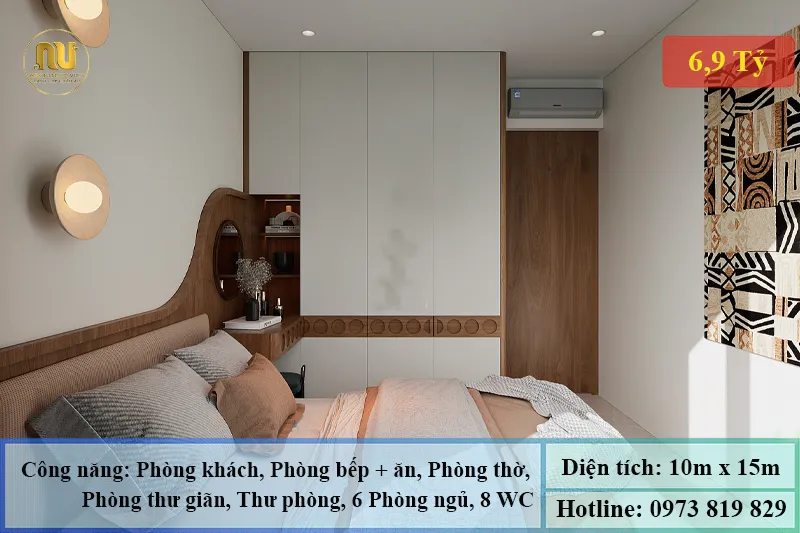 Mẫu nhà biệt thự ngang 10m