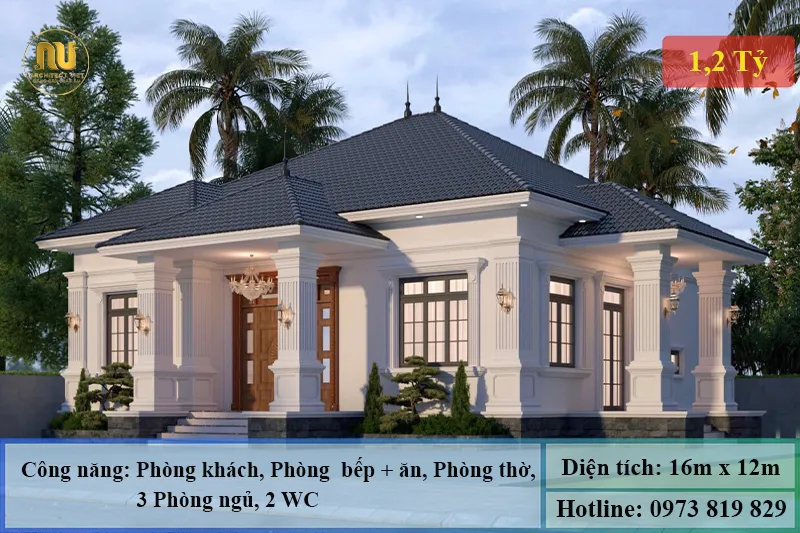 Mẫu nhà mái nhật 2 mặt tiền
