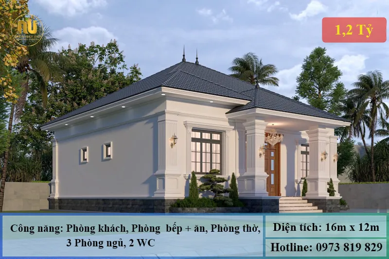 Mẫu nhà mái nhật 2 mặt tiền