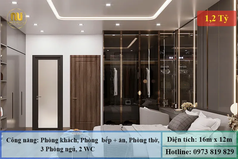 Mẫu nhà mái nhật 2 mặt tiền