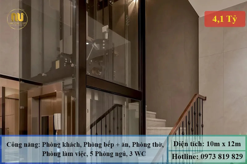 Mẫu Nhà Mặt Tiền 10m 3 Tầng