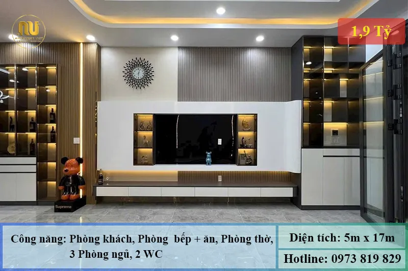 Mẫu nhà mặt tiền 5m sâu 17m