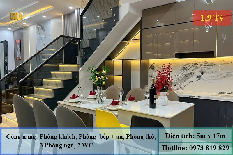 Mẫu nhà mặt tiền 5m sâu 17m