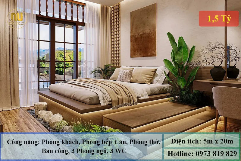 Mẫu nhà mặt tiền 5m sâu 20m