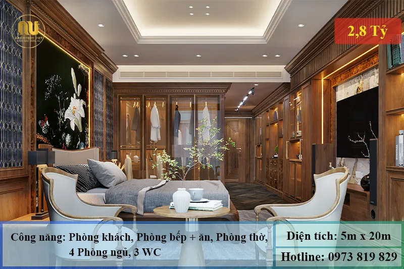 Mẫu nhà ống rộng 5m dài 20m