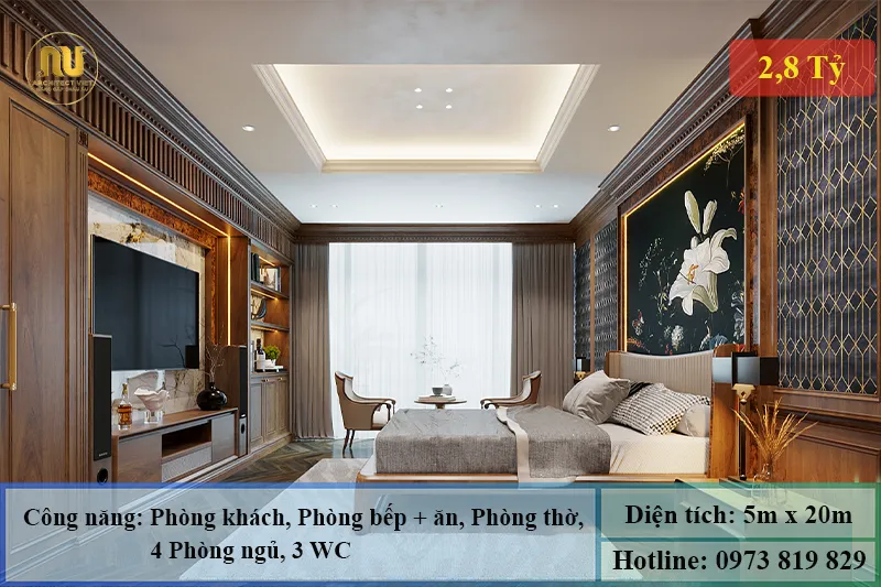 Mẫu nhà ống rộng 5m dài 20m