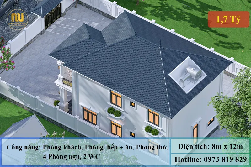 Nhà 2 tầng mái nhật mặt tiền 8m