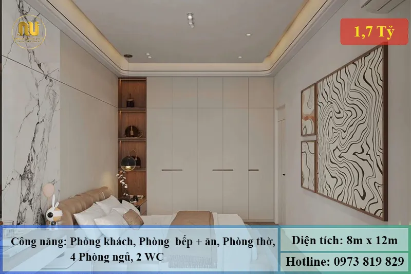 Nhà 2 tầng mái nhật mặt tiền 8m