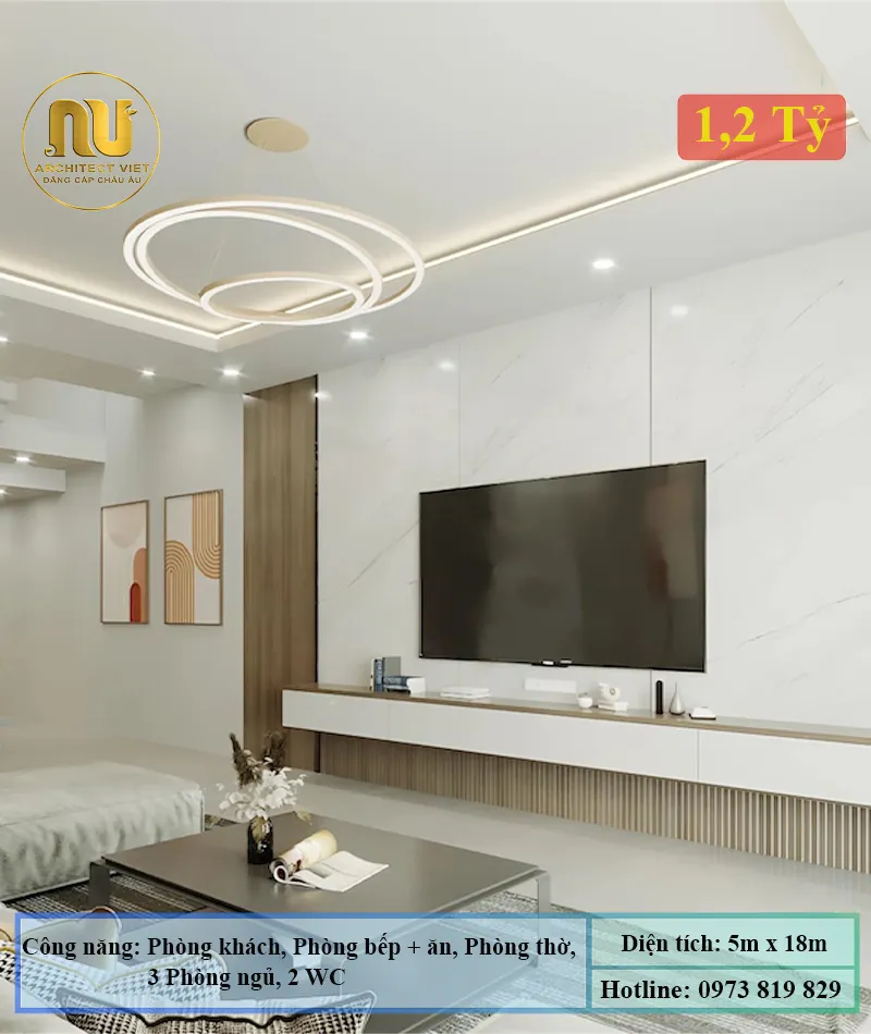 Nhà 5x18m 3 Phòng Ngủ 