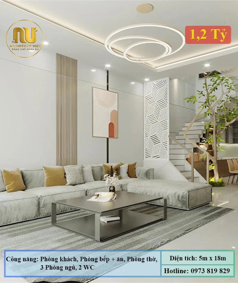 Nhà 5x18m 3 Phòng Ngủ 