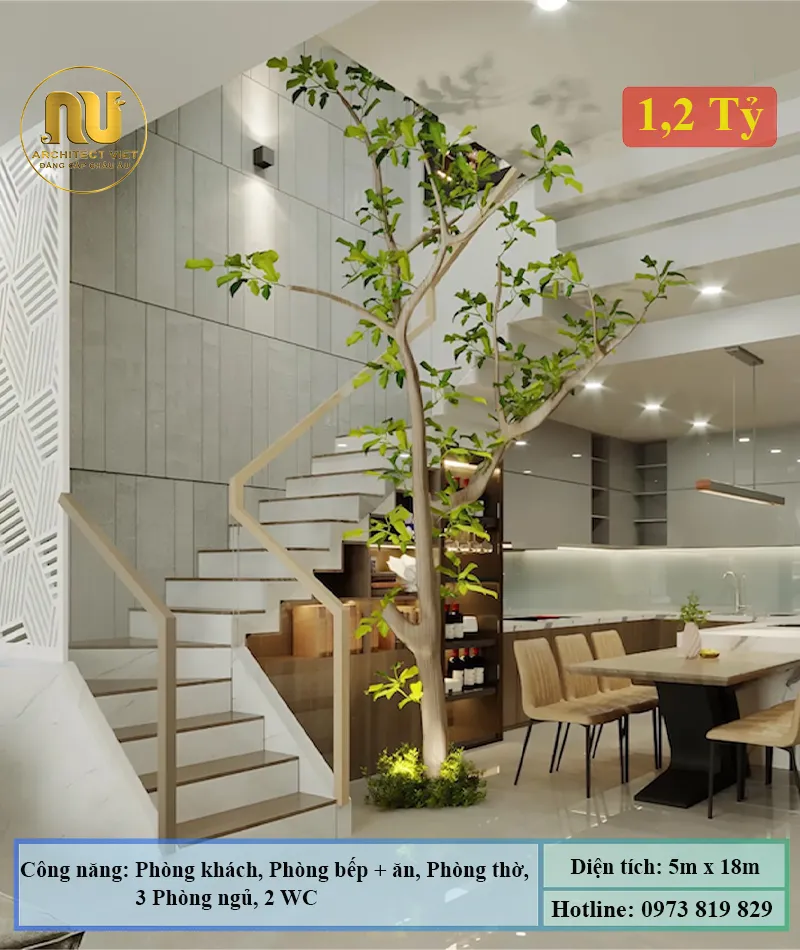 Nhà 5x18m 3 Phòng Ngủ 