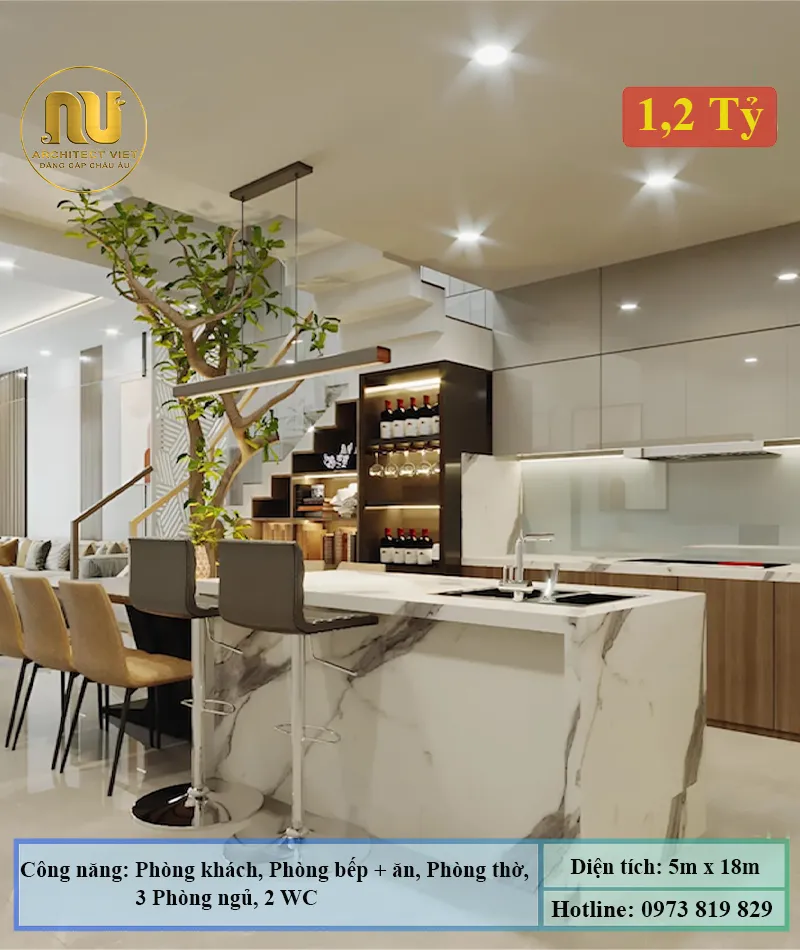 Nhà 5x18m 3 Phòng Ngủ 