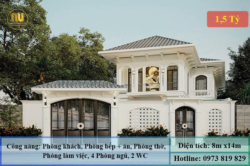 Nhà Mái Nhật 2 Tầng Mặt Tiền 8m