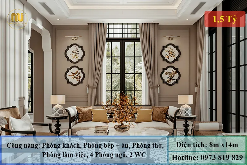 Nhà Mái Nhật 2 Tầng Mặt Tiền 8m 