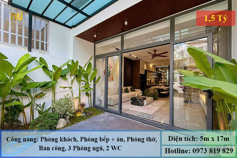 Nhà ống 2 tầng 5x17m