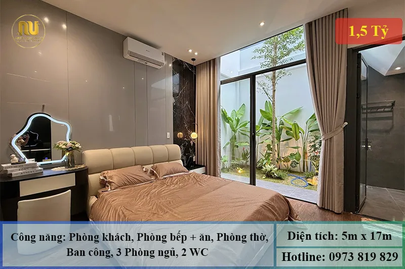 Nhà ống 2 tầng 5x17m