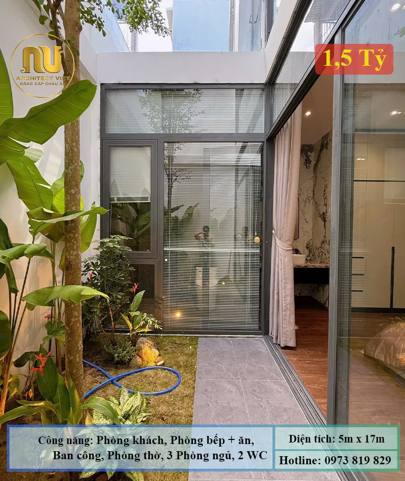 Nhà ống 2 tầng 5x17m