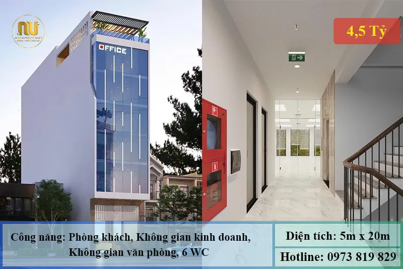 Nhà ống mặt tiền 5m sâu 20m