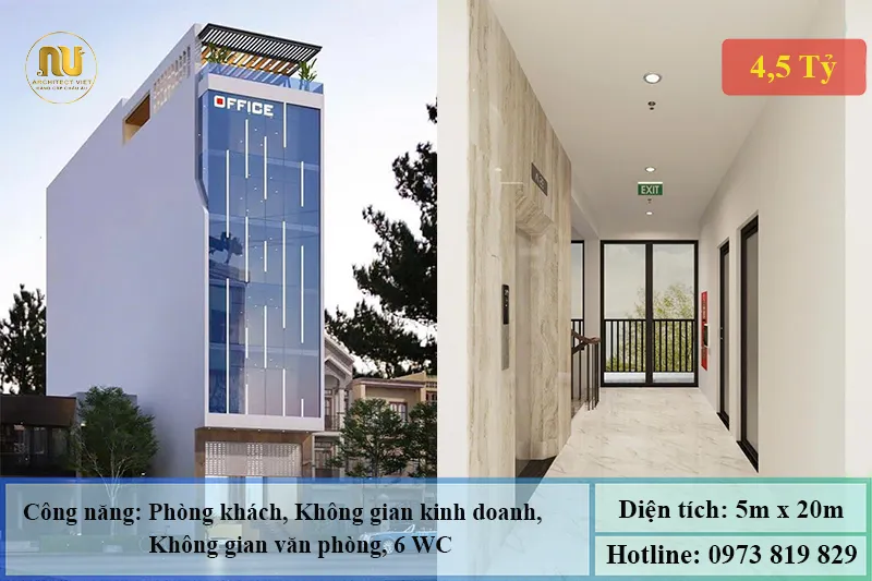 Nhà ống mặt tiền 5m sâu 20m