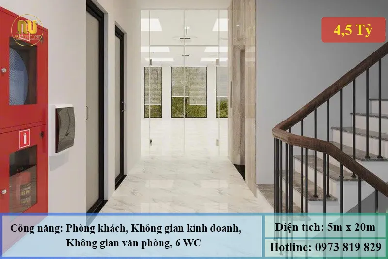 Nhà ống mặt tiền 5m sâu 20m