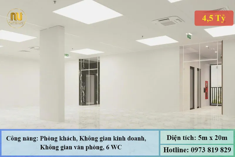 Nhà ống mặt tiền 5m sâu 20m