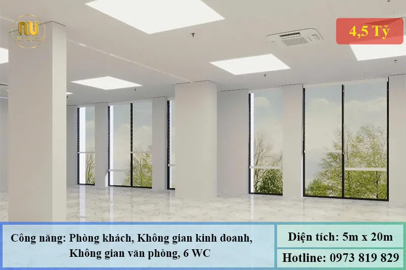 Nhà ống mặt tiền 5m sâu 20m