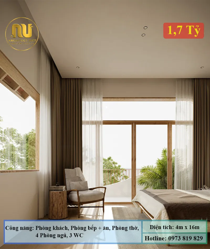 Thiết Kế Nhà 4x16 3 Tầng