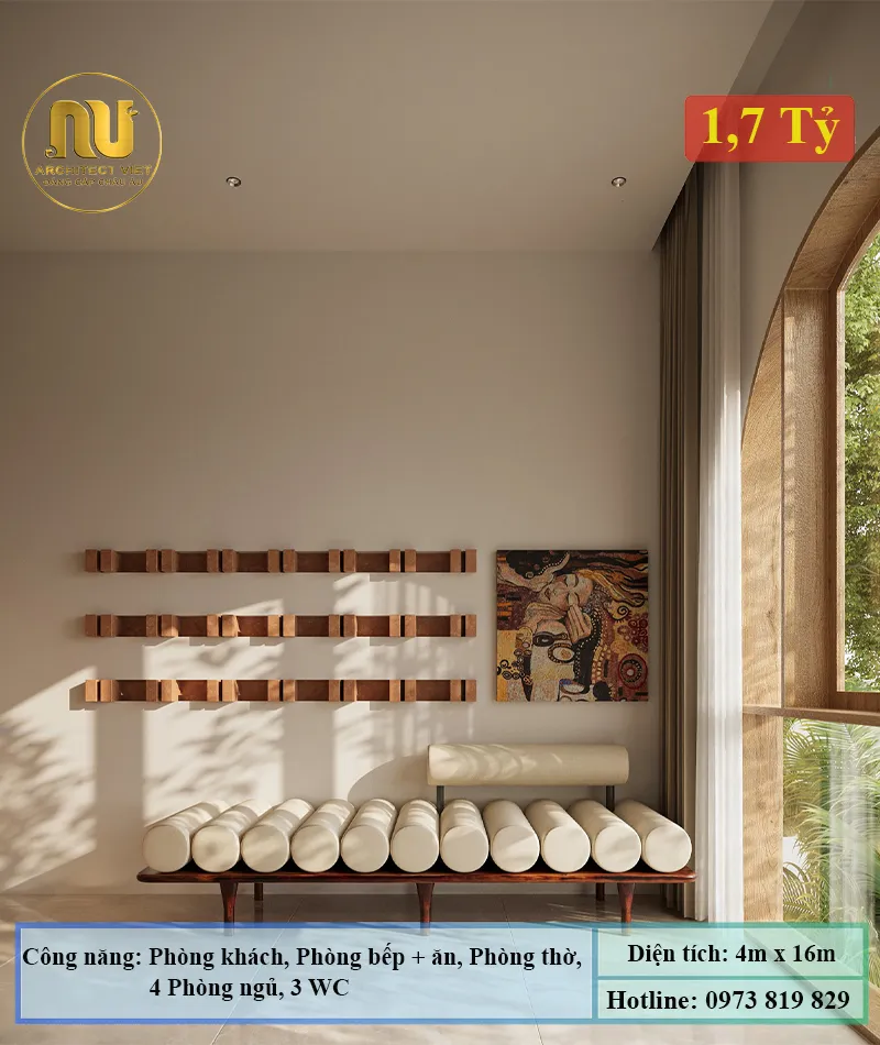 Thiết Kế Nhà 4x16 3 Tầng