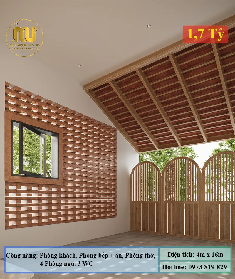 Thiết Kế Nhà 4x16 3 Tầng