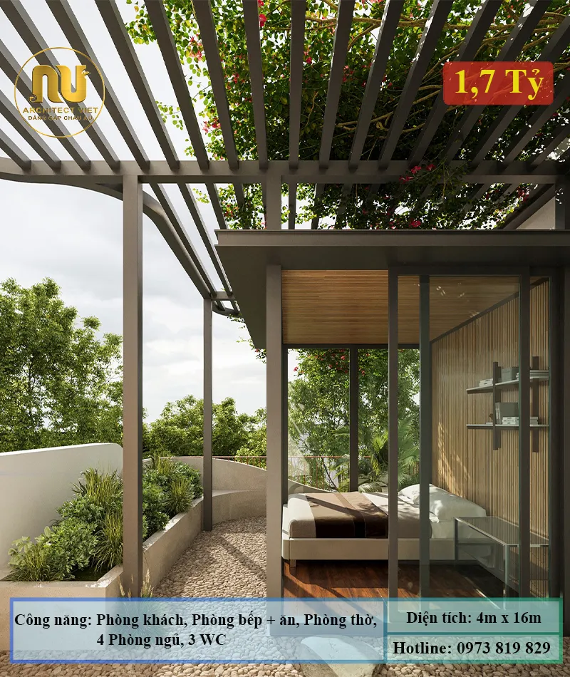 Thiết Kế Nhà 4x16 3 Tầng