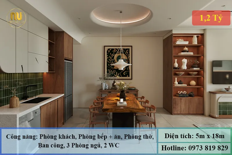 Thiết kế nhà 5x18m 2 tầng