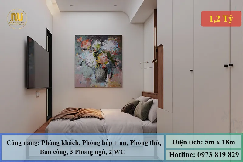 Thiết kế nhà 5x18m 2 tầng