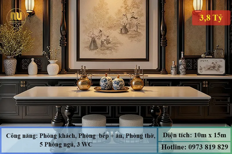 Thiết kế nhà ngang 10m sâu 15m