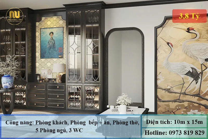 Thiết kế nhà ngang 10m sâu 15m