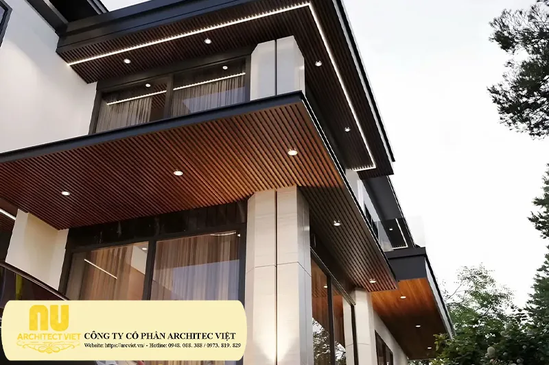 8x12m nhà 2 tầng mái Nhật hiện đại