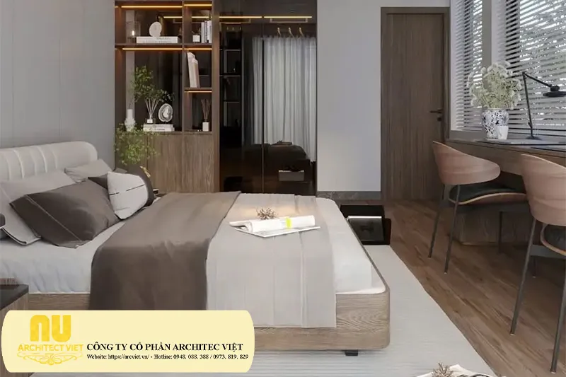 8x12m nhà 2 tầng mái Nhật hiện đại