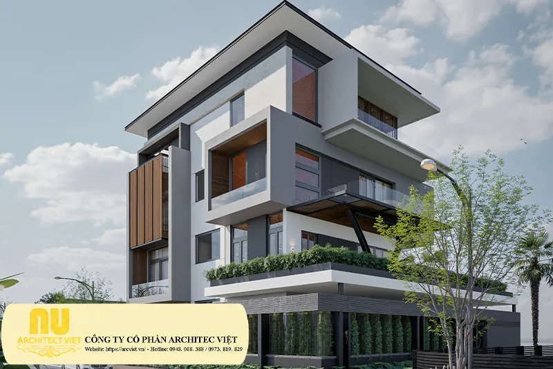 Biệt thự 4 tầng hiện đại