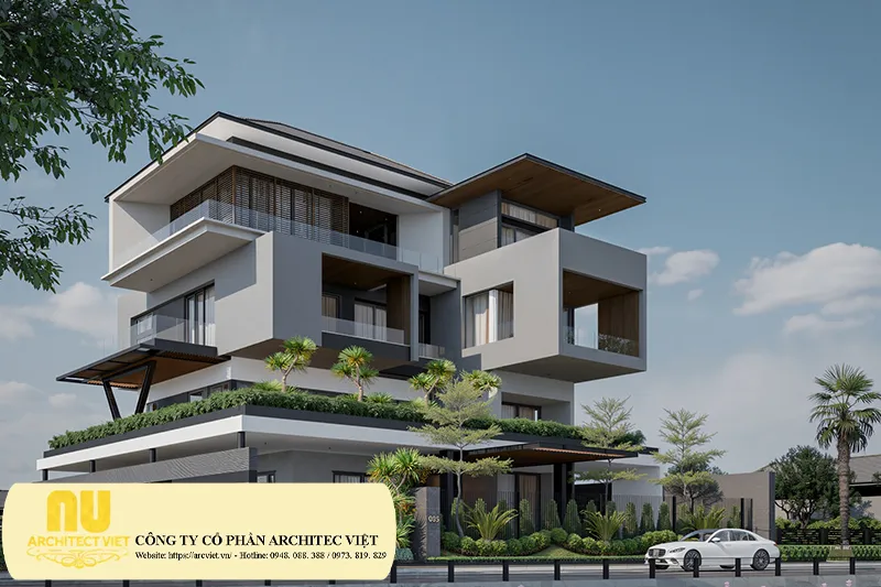 Biệt thự 4 tầng hiện đại