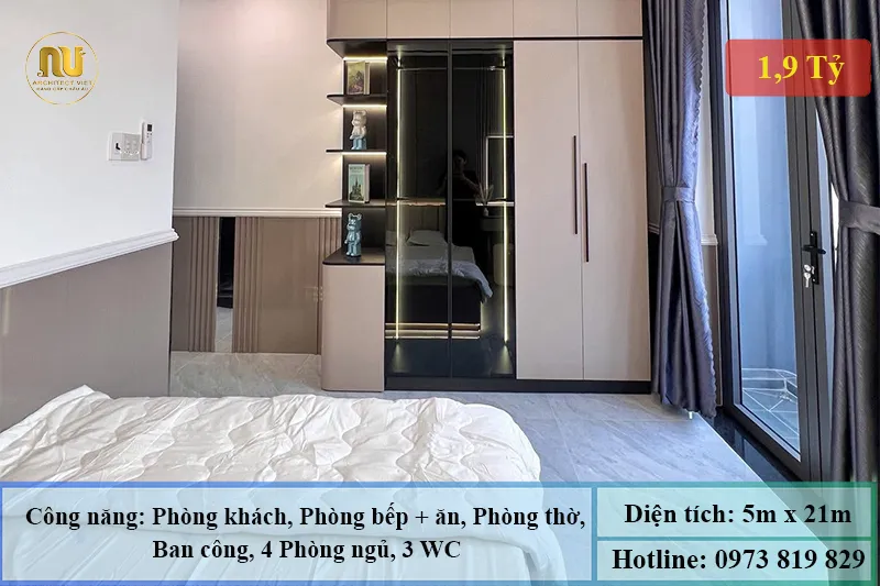 Mặt tiền nhà ống 5m 3 tầng