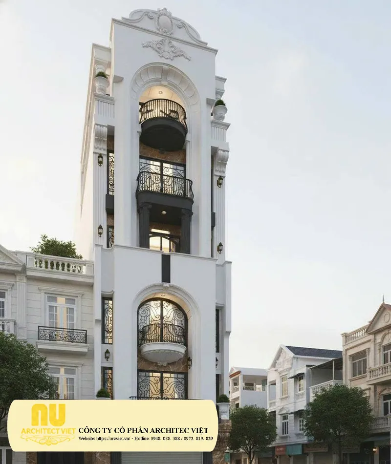 Mặt tiền nhà phố 4m 5 tầng