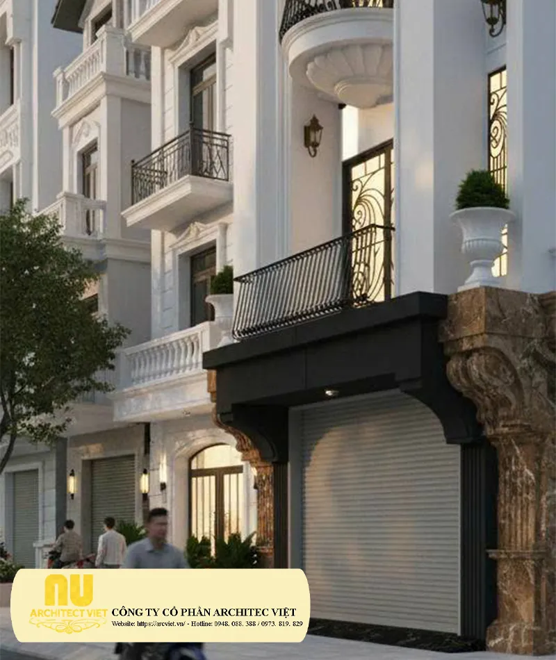 Mặt tiền nhà phố 4m 5 tầng