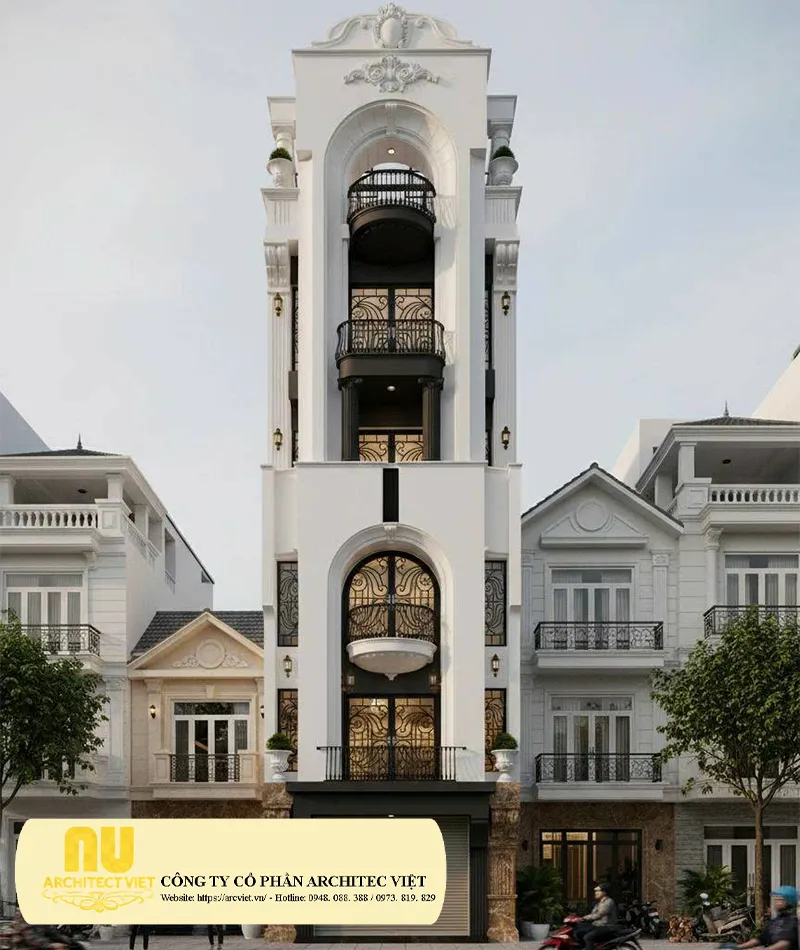 Mặt tiền nhà phố 4m 5 tầng