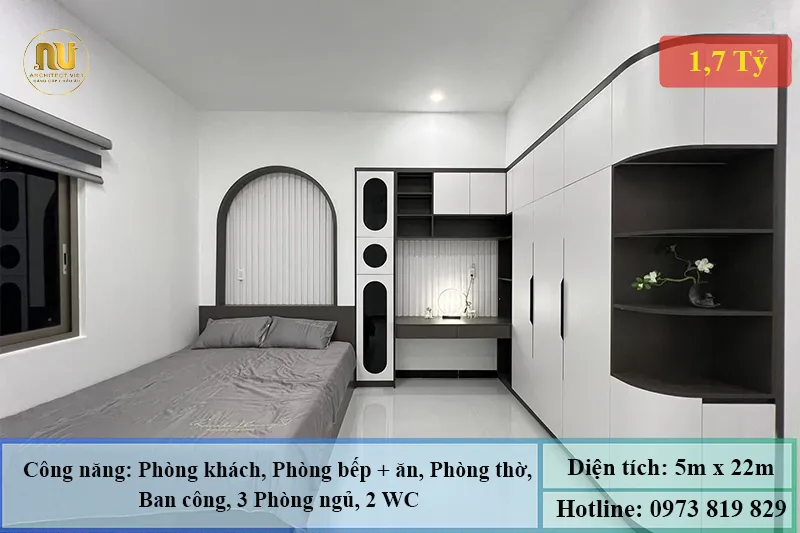 Mặt tiền nhà phố 5m 3 tầng hiện đại