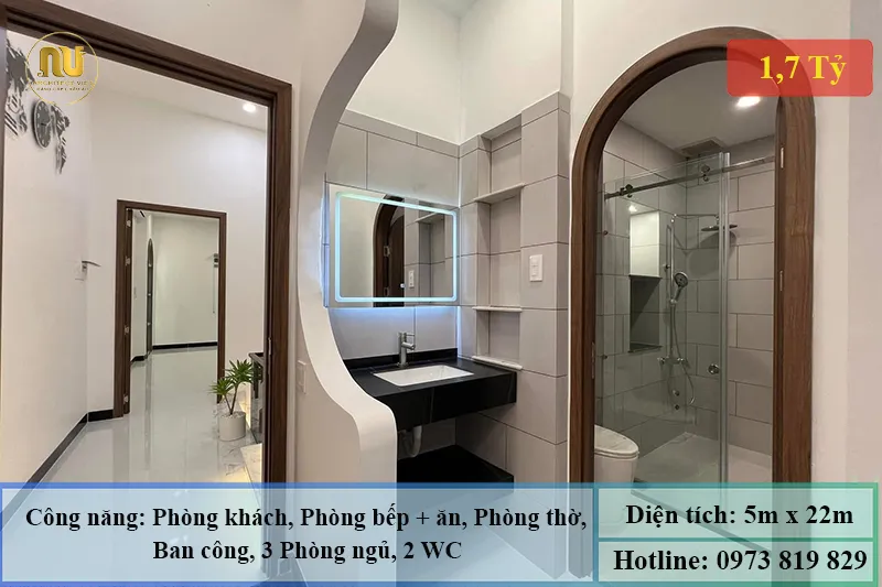 Mặt tiền nhà phố 5m 3 tầng hiện đại