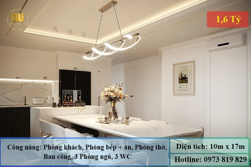 Mẫu biệt thự mặt tiền 10m 2 tầng